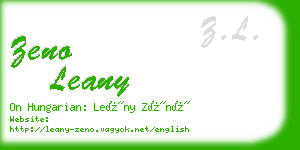 zeno leany business card
